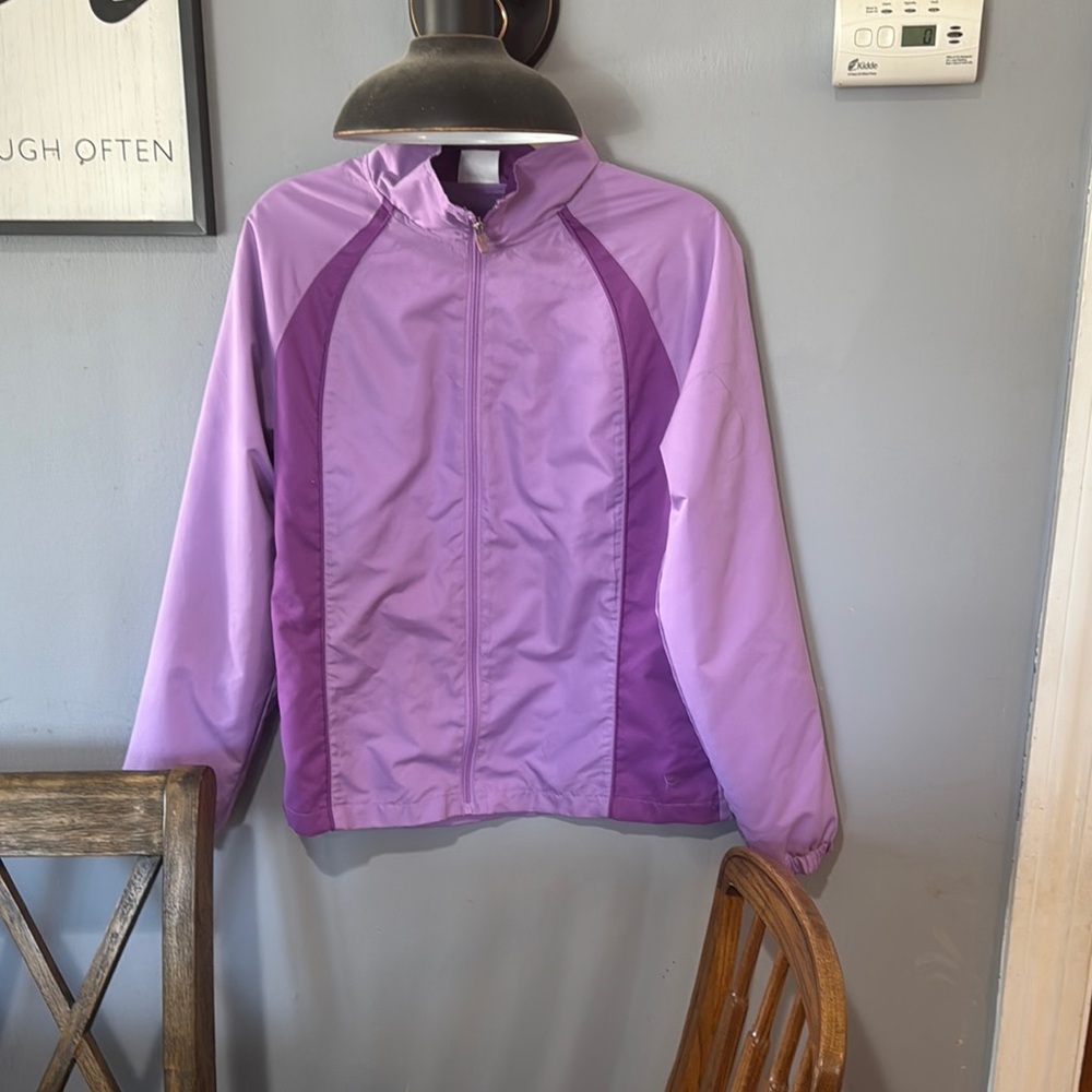 Danskin Now Purple Full-Zip Windbreaker Size Medium